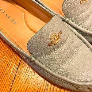 Coach light blue loafers